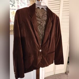Brown Velvet Blazer